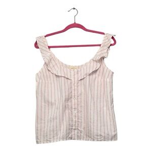 Sezane Pink Striped Blouse